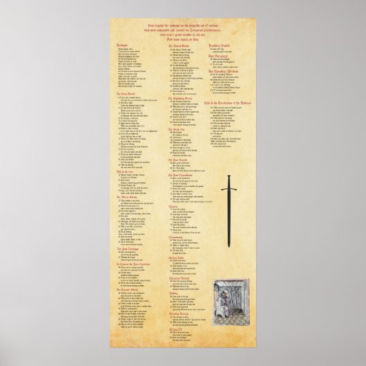 Liechtenauer Zettel Print, Poster Paper (Matte) (Vorne)