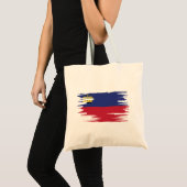 Liechtenstein Flag Brush Art Tragetasche (Vorderseite (Produkt))