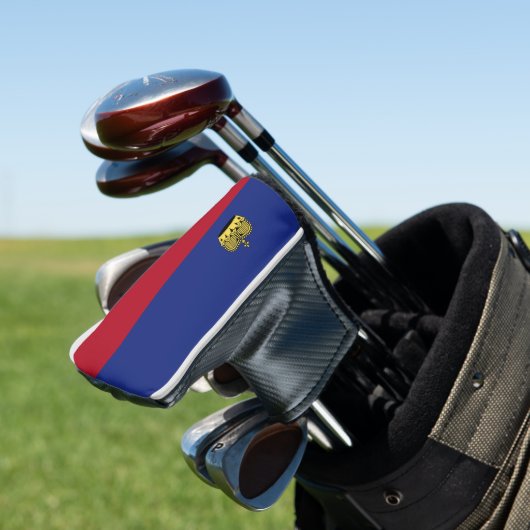 Liechtenstein flag golf headcover (In Situ)