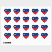 Liechtenstein Flag Splendid Patriotic Herz-Aufkleber (Blatt)