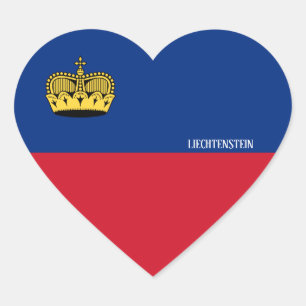 Liechtenstein Flag Splendid Patriotic Herz-Aufkleber