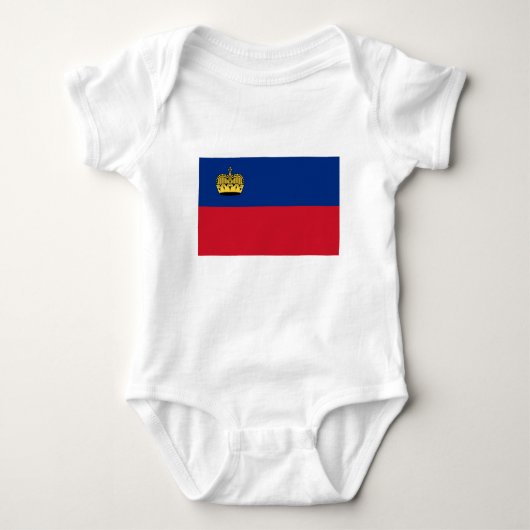 Liechtenstein-Flagge Baby Strampler (Vorderseite)