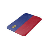 Liechtenstein-Flagge Badematte (Schrägansicht)