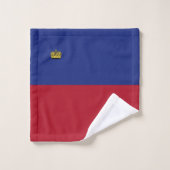 Liechtenstein-Flagge Badhandtuch Set (Waschlappen)