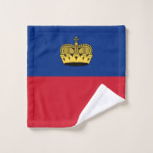 Liechtenstein-Flagge Badhandtuch Set (Waschlappen)
