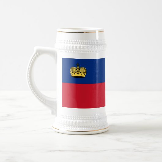 Liechtenstein-Flagge Bierglas (Links)