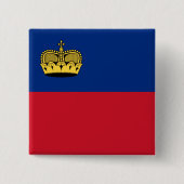 Liechtenstein-Flagge Button (Vorderseite)