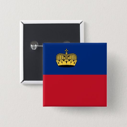 Liechtenstein-Flagge Button (Vorne & Hinten)