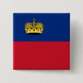 Liechtenstein-Flagge Button (Vorderseite)
