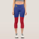 Liechtenstein-Flagge Capri Leggings (Vorderseite)