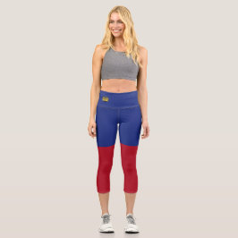 Liechtenstein-Flagge Capri Leggings