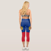 Liechtenstein-Flagge Capri Leggings (Rückseite)