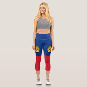 Liechtenstein-Flagge Capri Leggings (Vorderseite)