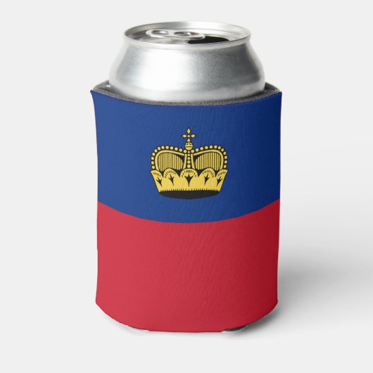 Liechtenstein-Flagge Dosenkühler (Kanne Rückseite)