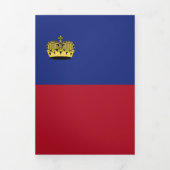 Liechtenstein-Flagge Dreifach Gefaltete Karte (Cover)