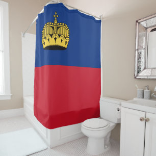Liechtenstein-Flagge Duschvorhang