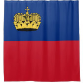 Liechtenstein-Flagge Duschvorhang (Vorderseite)