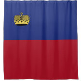 Liechtenstein-Flagge Duschvorhang (Vorderseite)