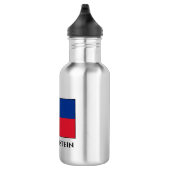 Liechtenstein-Flagge Edelstahlflasche (Rechts)