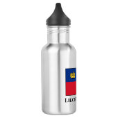 Liechtenstein-Flagge Edelstahlflasche (Links)