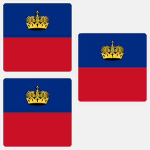 Liechtenstein-Flagge Etiketten