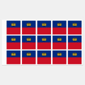 Liechtenstein-Flagge Etiketten (Blatt)