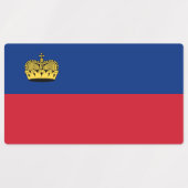 Liechtenstein-Flagge Etiketten (Design 1)