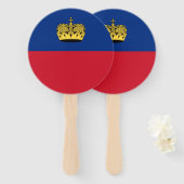 Liechtenstein-Flagge Fächer (Vorne und Hinten)