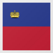 Liechtenstein-Flagge Fensteraufkleber (Blatt)