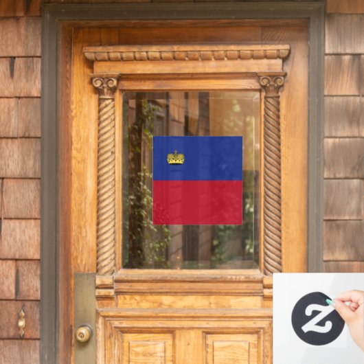 Liechtenstein-Flagge Fensteraufkleber (Haustür)