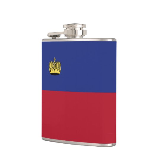 Liechtenstein-Flagge Flachmann (Links)