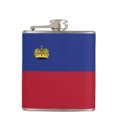 Liechtenstein-Flagge Flachmann (Vorderseite)