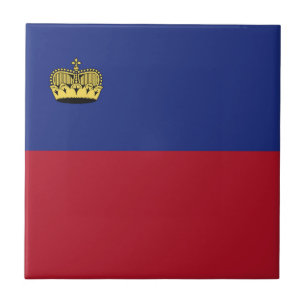 Liechtenstein-Flagge Fliese