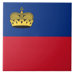 Liechtenstein-Flagge Fliese
