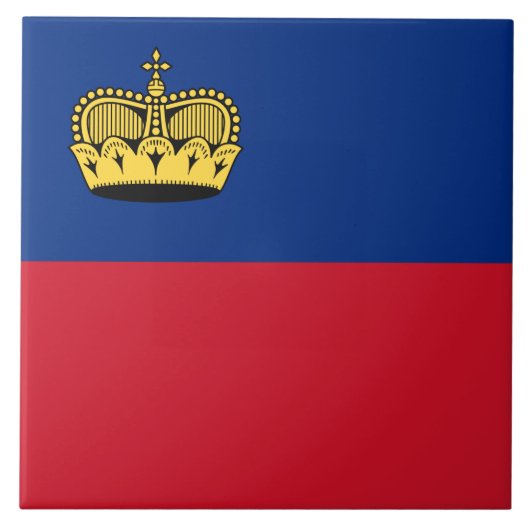 Liechtenstein-Flagge Fliese (Vorderseite)