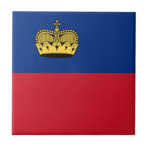 Liechtenstein-Flagge Fliese