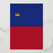 Liechtenstein-Flagge Folieneinladung (Vorderseite)