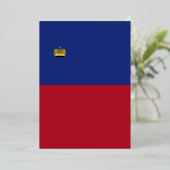 Liechtenstein-Flagge Folieneinladung (Stehend vorne)