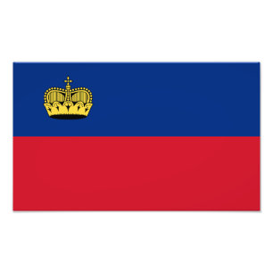 Liechtenstein-Flagge Fotodruck