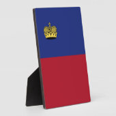 Liechtenstein-Flagge Fotoplatte (Seite)