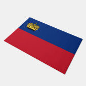 Liechtenstein-Flagge Fußmatte (Schrägansicht)