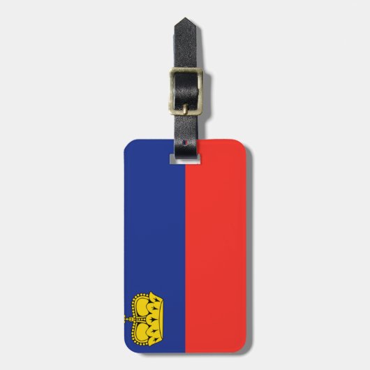 Liechtenstein-Flagge Gepäckanhänger (Vorderseite vertikal)