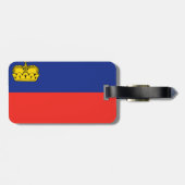 Liechtenstein-Flagge Gepäckanhänger (Rückseite horizontal)