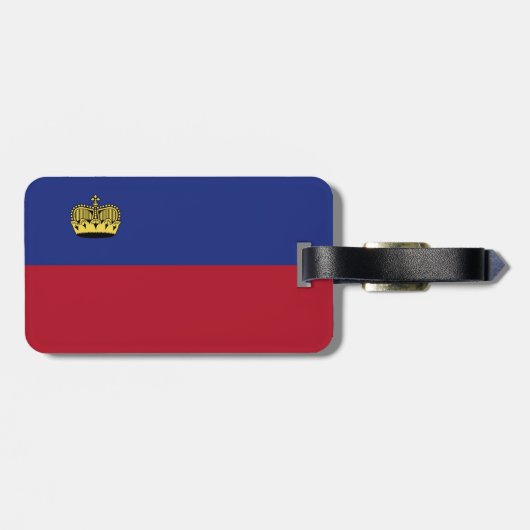 Liechtenstein-Flagge Gepäckanhänger (Rückseite horizontal)