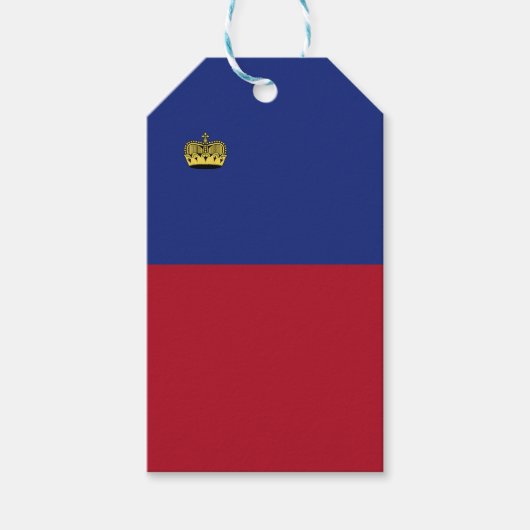 Liechtenstein-Flagge Geschenkanhänger (Vorderseite)