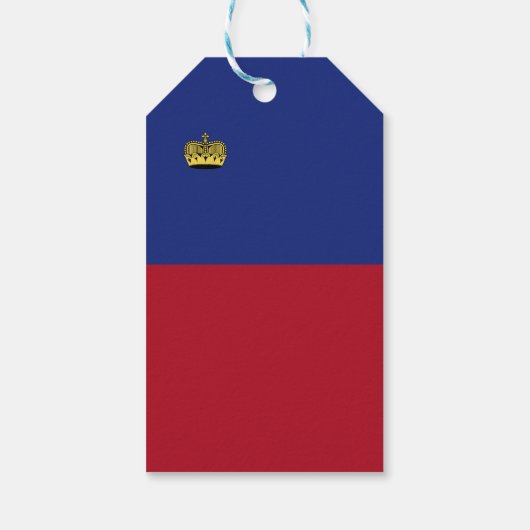 Liechtenstein-Flagge Geschenkanhänger (Rückseite)