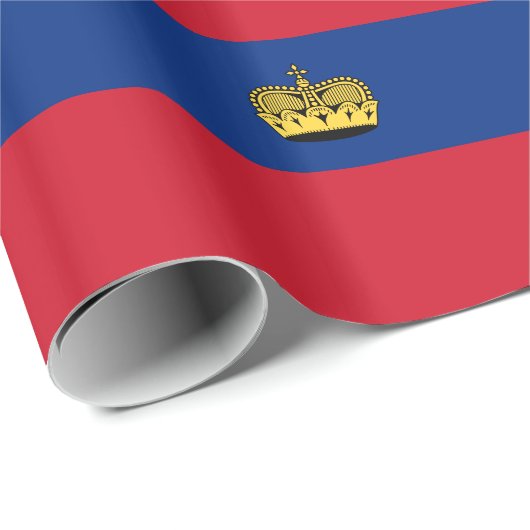 Liechtenstein-Flagge Geschenkpapier (Rolleneckpunkt)