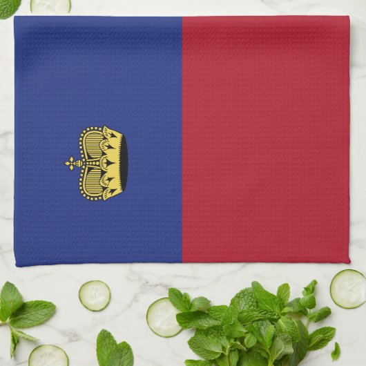 Liechtenstein-Flagge Geschirrtuch (Gefaltet)