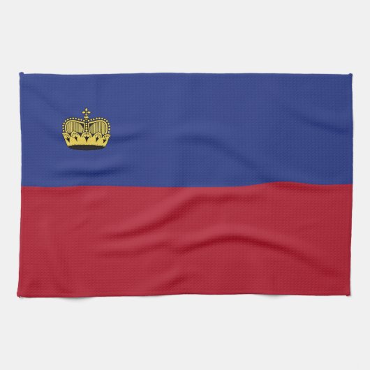 Liechtenstein-Flagge Geschirrtuch (Horizontal)