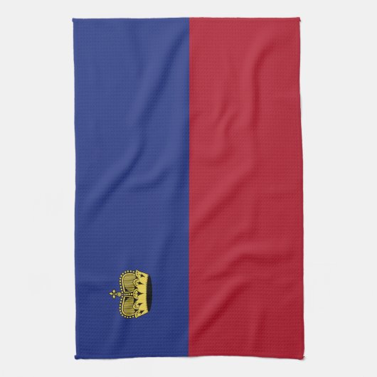Liechtenstein-Flagge Geschirrtuch (Vertikal)